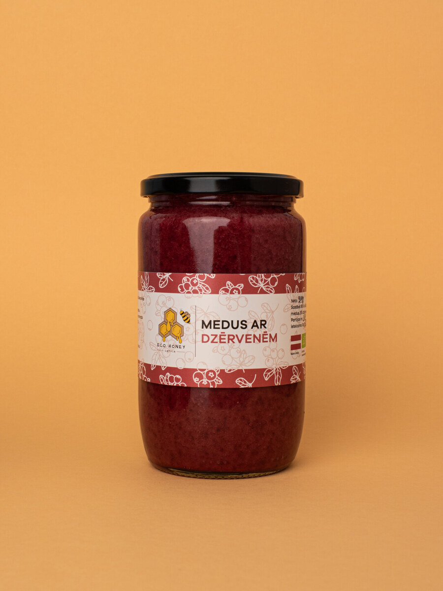 Medus ar dzērvenēm | Eco Honey Latvia