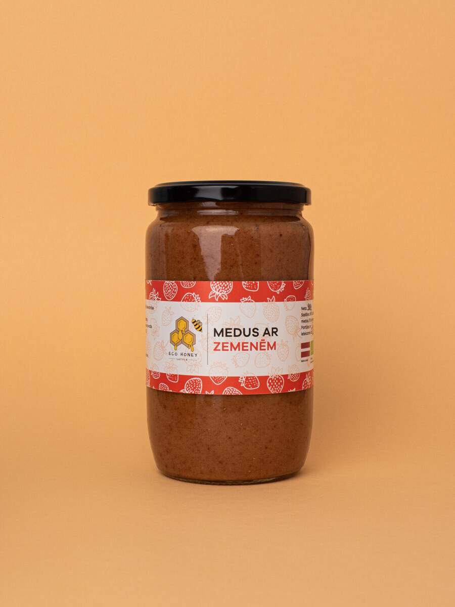 Medus ar zemenēm | Eco Honey Latvia